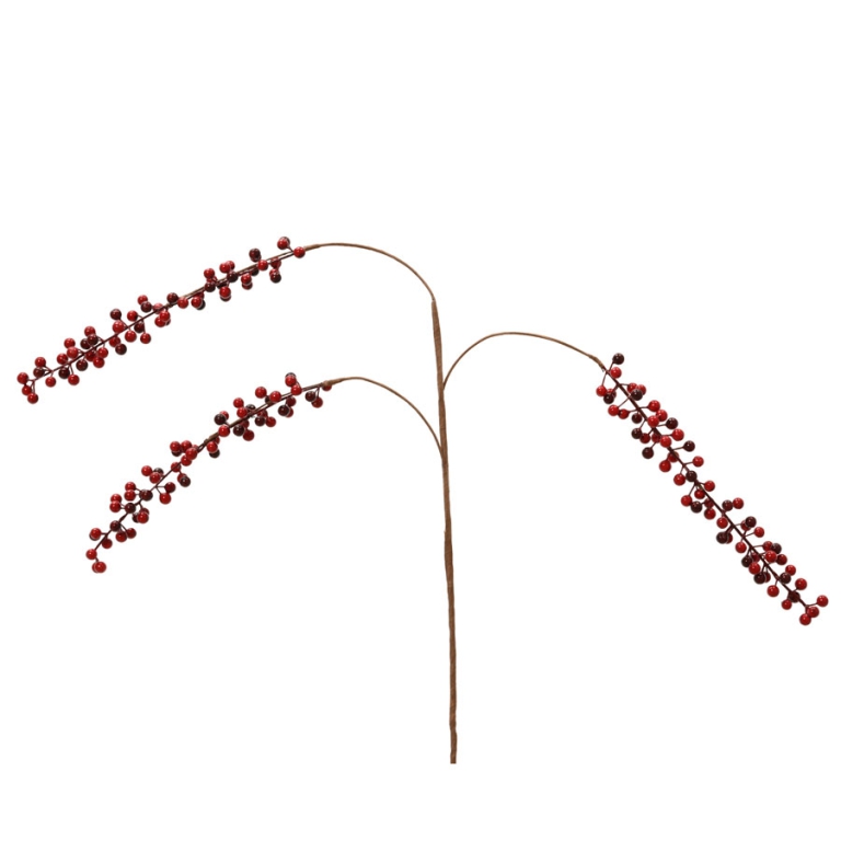 RAMO FRUTTI BOSCO H86CM  ROSSO