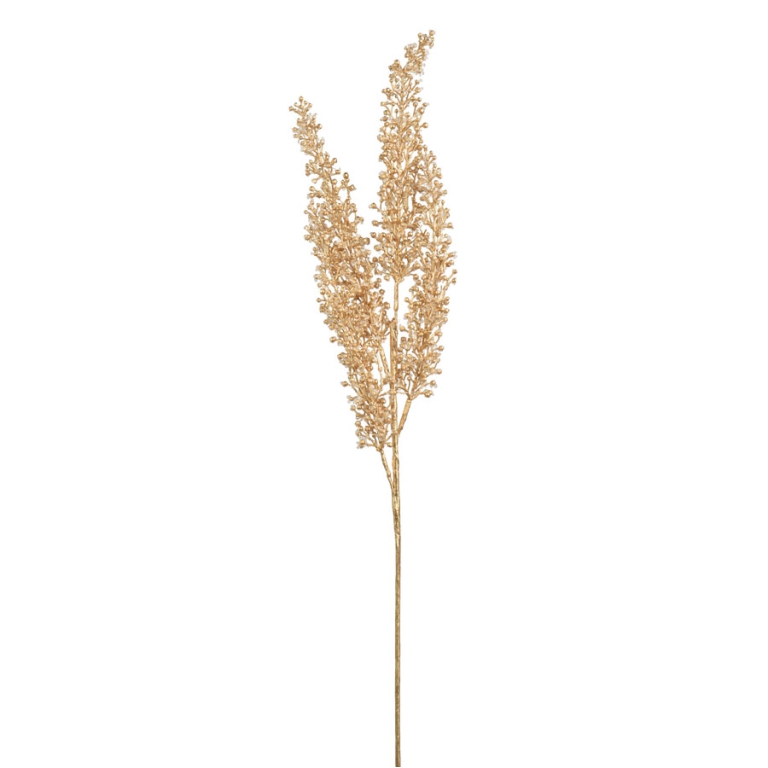 RAMO FIORE BACCHE H75CM  ORO