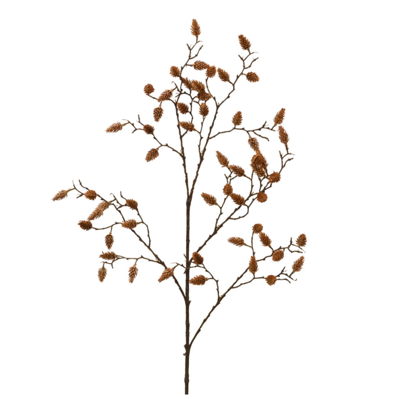 RAMO FIORE PIGNE H86CM   MARRONE