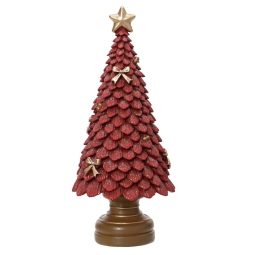 ALBERO ROSSO POLYRESINA  H23CM