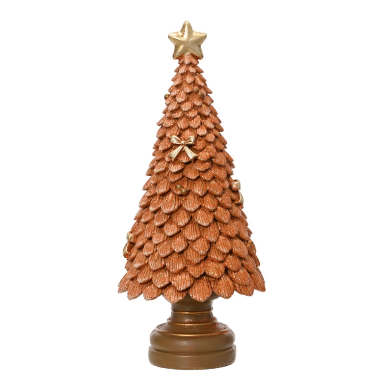 ALBERO H23CM CARAMELLO GLITTER POLYRESINA