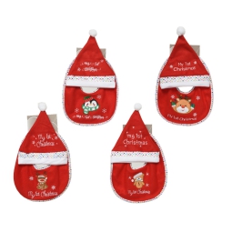 SET BAVAGLIA E CAPPELLINO BABBO NATALE BABY