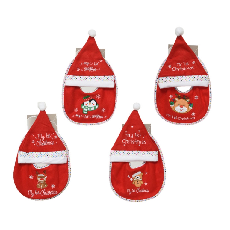 SET BAVAGLIA E CAPPELLINO BABBO NATALE BABY