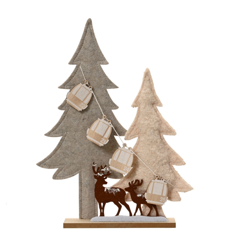 SCENARIO ALBERO E FUNIVIA L28X35CM FELTRO BASE LEG