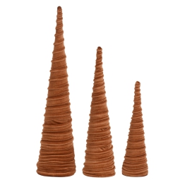 ALBERO CONO COGNAC SET 3PZ VELLUTO