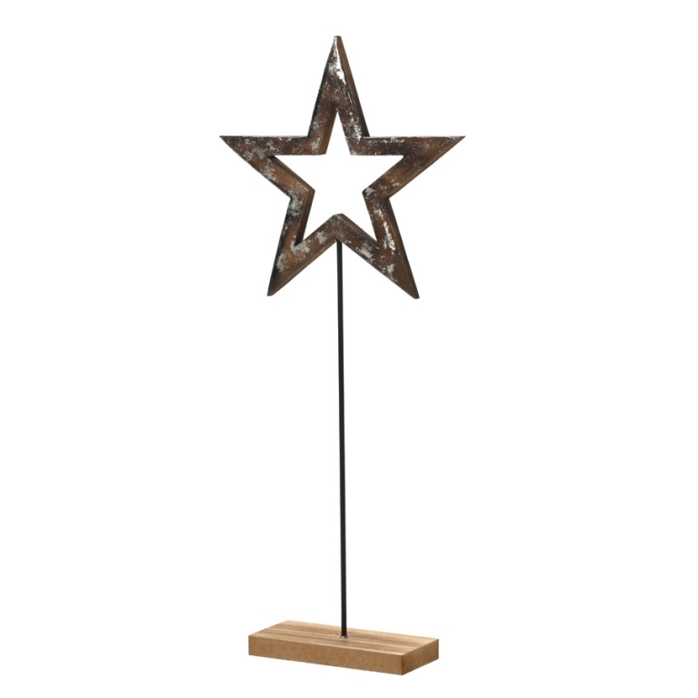 STELLA H92CM MARRONE METALLO E BASE MDF