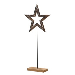 STELLA H65CM MARRONE METALLO E BASE MDF