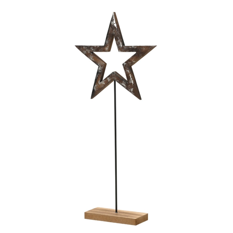 STELLA H65CM MARRONE METALLO E BASE MDF