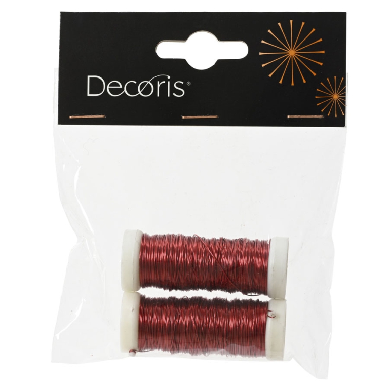 FILO DI FERRO  D3MM 60MT 2PZ ROSSO ROTOLO 2
