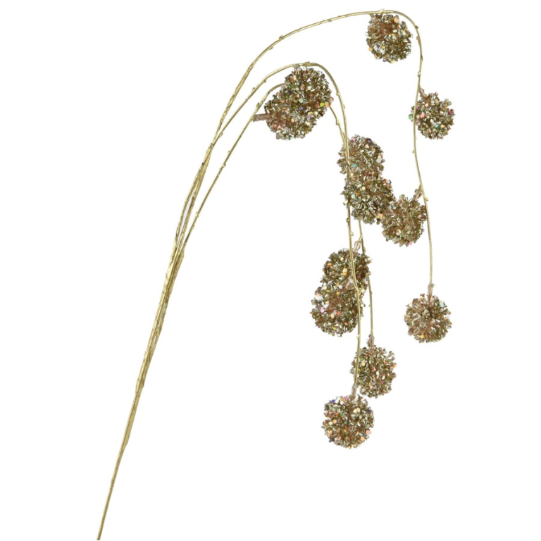 RAMO FIORE PALLINE H90CM ORO