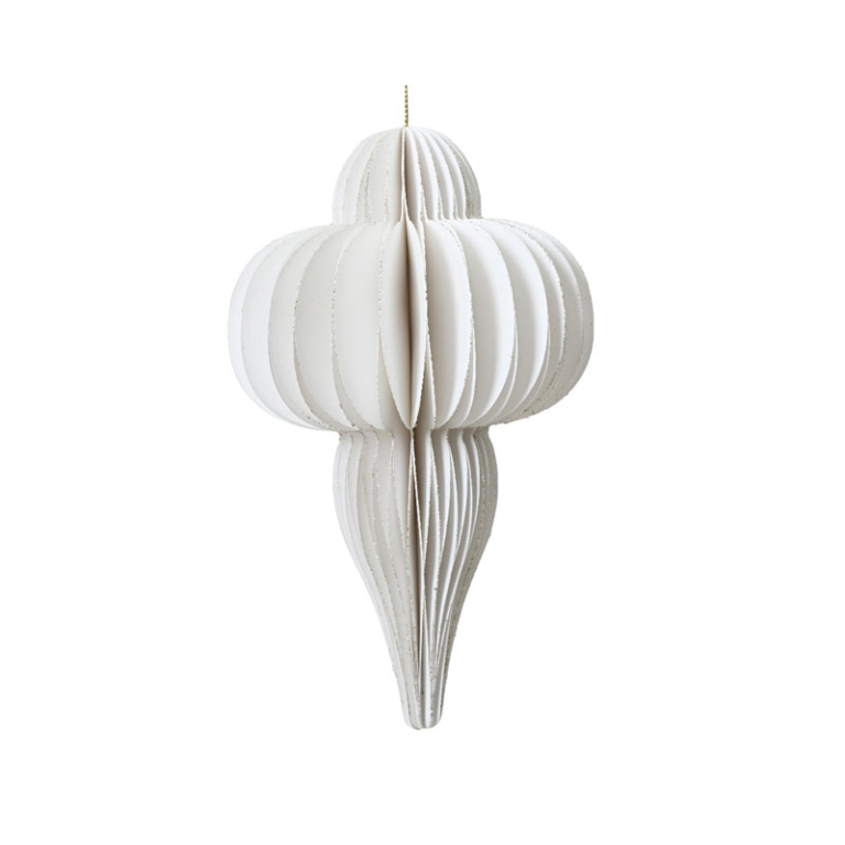 DECORO DA APPENDERE CARTA H15CM BIANCO