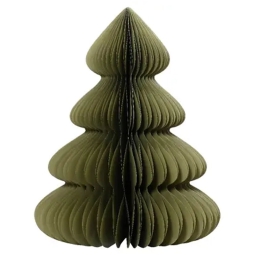 DECORO ALBERO H90CM CARTA VERDE OLIVA