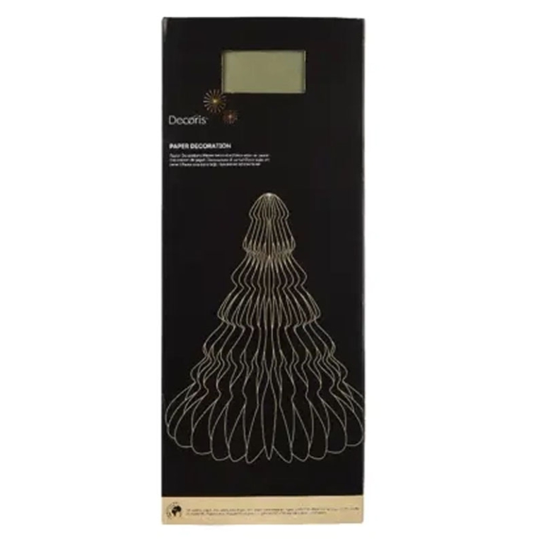 DECORO ALBERO H90CM CARTA VERDE OLIVA 2
