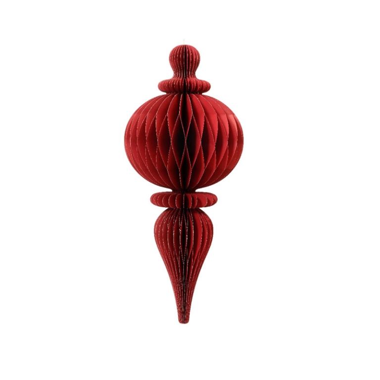 DECORO DA APPENDERE CARTA H34CM ROSSO