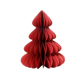 DECORO ALBERO CARTA      D48H60CM ROSSO
