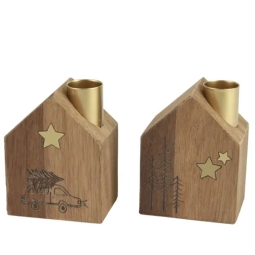 PORTACANDELA LEGNO H8,5CM CASINA