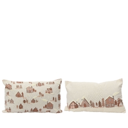 CUSCINO 50X30H8CM DECORI ASSORTITI XMAS