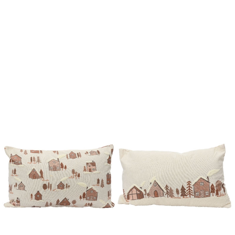 CUSCINO 50X30H8CM DECORI ASSORTITI XMAS