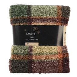COPERTA QUADRI MULTICOLE 170X130CM