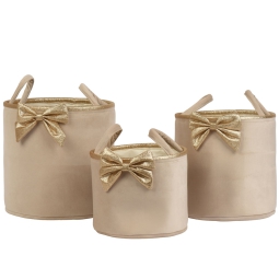 CESTO VELLUTO SET 3PZ    PERLA