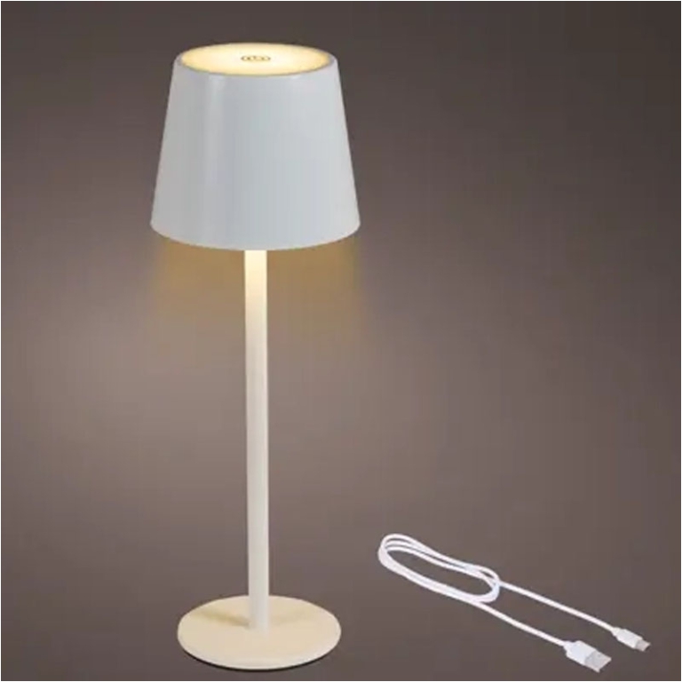 LAMPADA DA TAVOLO RICARICABILE BIANCA