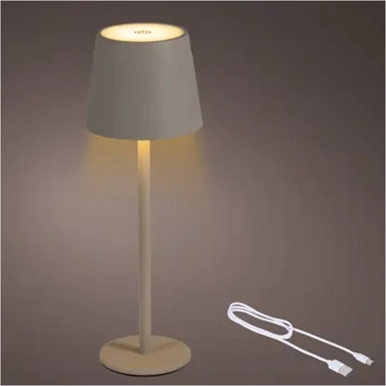 LAMPADA DA TAVOLO RICARICABILE BEIGE