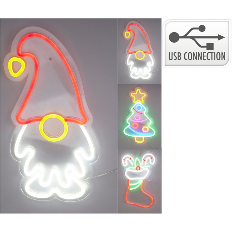 NEON XMAS 24X40CM SOGGETTI ASSORTITI