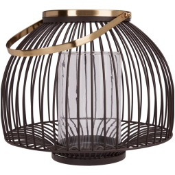 LANTERNA H23CM METALLO   MARRONE