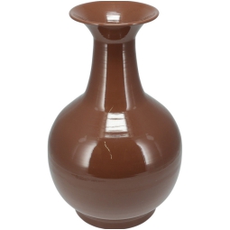 VASO D24H38CM LUCIDO     MARRONE
