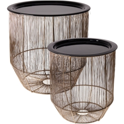 TAVOLINO PORTAOGGETTI    CON VASSOIO SET 2 PEZZI