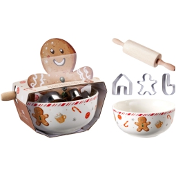 SET DA PASTICCERIA 5PZ   DECORO PAN DI ZENZERO