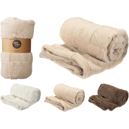 COPERTA 130X160CM DECORO QUADRI COLORI ASSORTITI