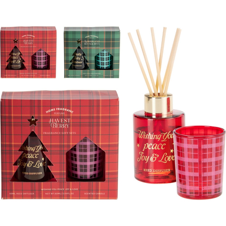 SET REGALO DIFFUSORE NATALIZIO SOGGETTI ASSORTITI