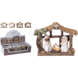 NATIVITÀ RESINA 9X7CM SOGGETTI ASSORTITI