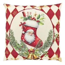 CUSCINO 45X45CM SCACCHIERA CON DECORO