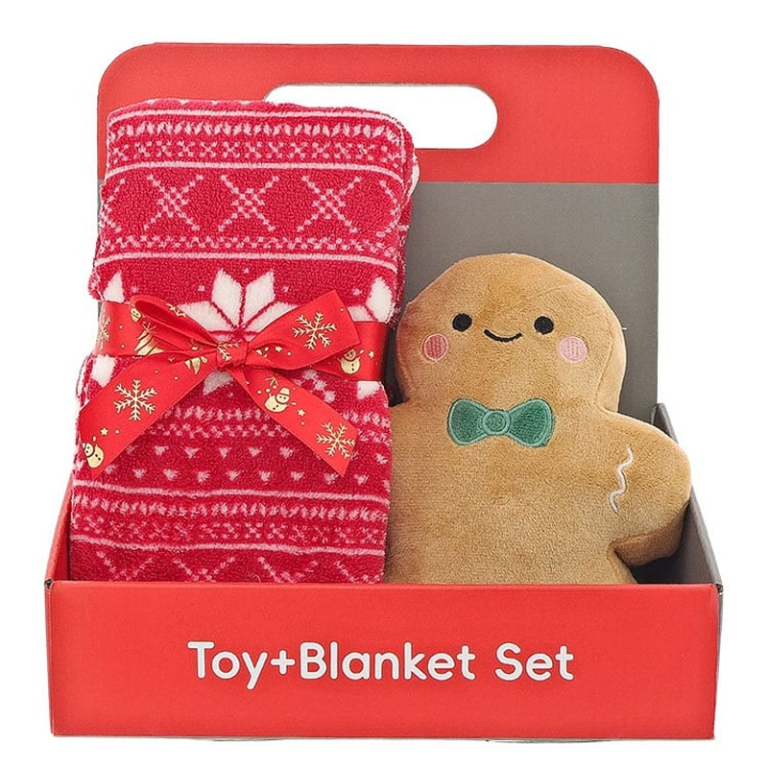 GIFTBOX COPERTA E PELUCHE OMINO PAN DI ZENZERO