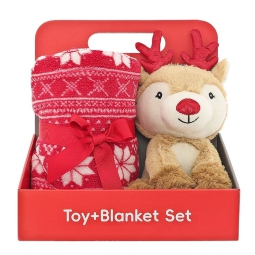 GIFTBOX COPERTA E PELUCHE RENNA