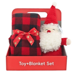 GIFTBOX COPERTA E PELUCHE BABBO NATALE