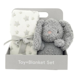 GIFTBOX COPERTA E PELUCHE ELEFANTINO GRIGIO