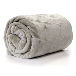 COPERTA 130X180CM GRIGIO CHIARO
