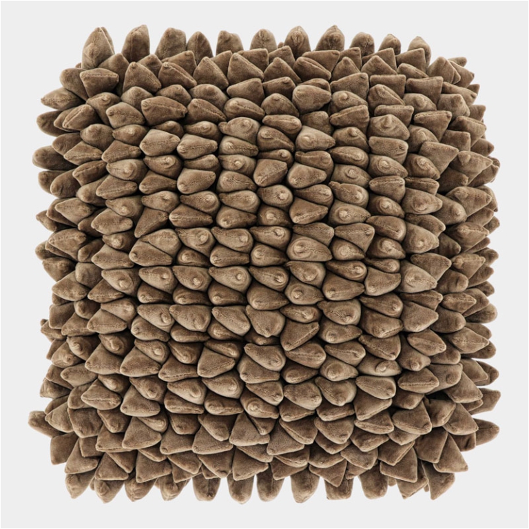 CUSCINO 45X45CM TORTORA  EFFETTO INTRECCIATO