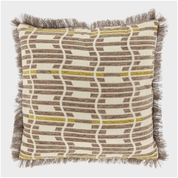 CUSCINO 45X45CM TORTORA  DETTAGLI GEOMETRICI