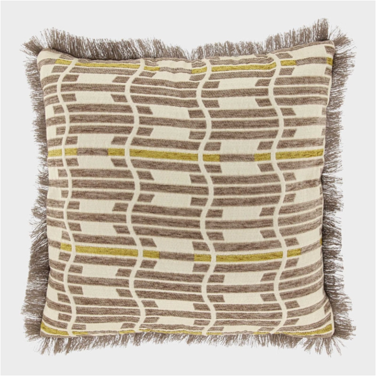 CUSCINO 45X45CM TORTORA  DETTAGLI GEOMETRICI