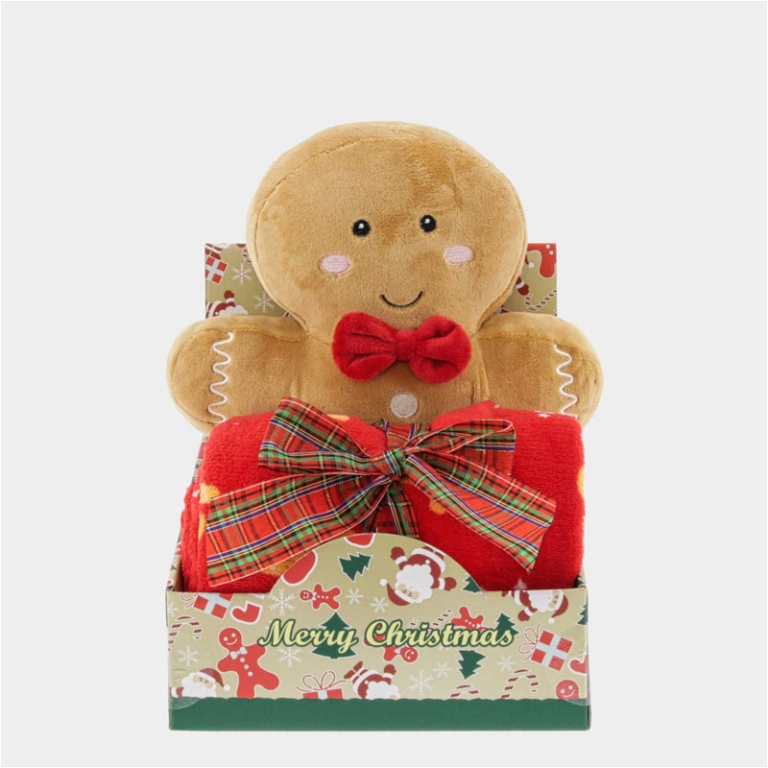 GIFTBOX PELUCHE OMINO PAN DI ZENZERO E COPERTA