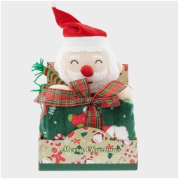 GIFTBOX PELUCHE BABBO NATALE E COPERTA