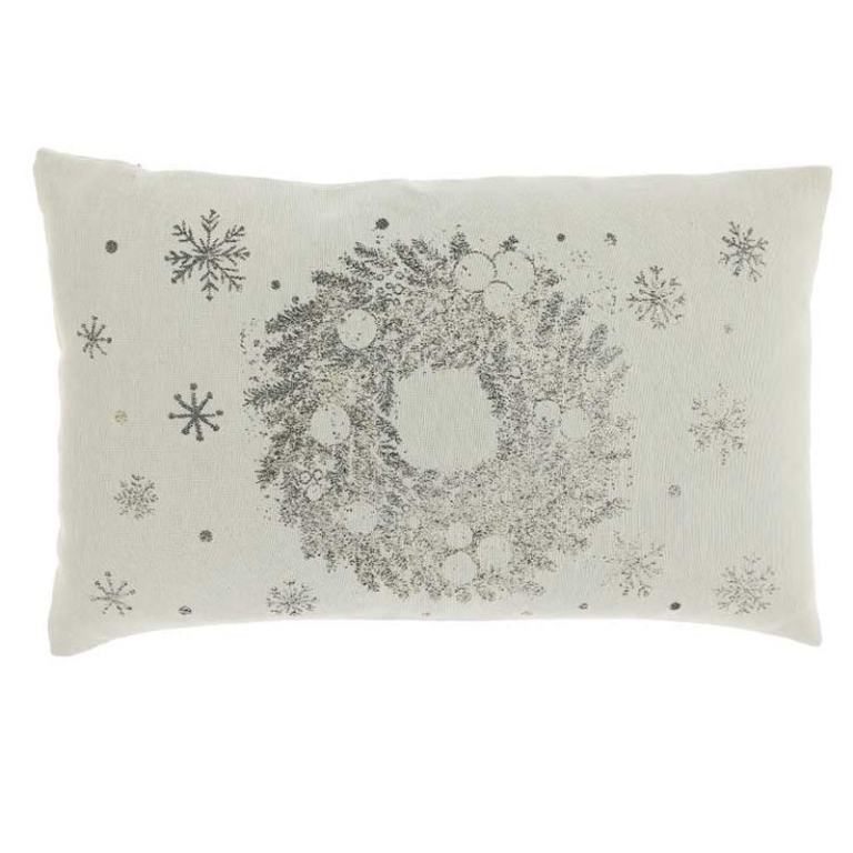 CUSCINO 30X50CM DECORO   RILEVO GHIRLANDA