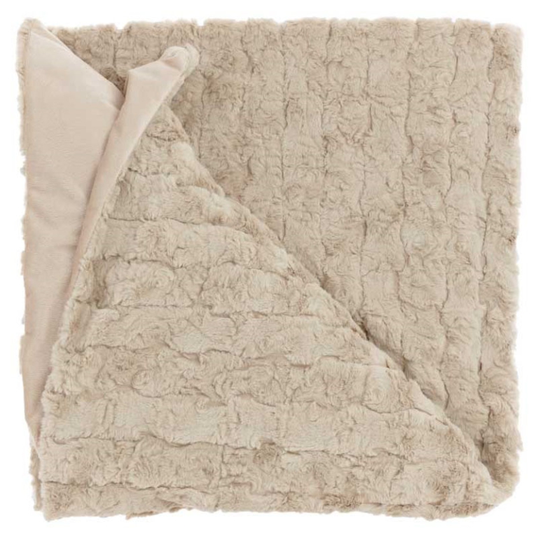 COPERTA 150X200CM FLOCCATA BEIGE