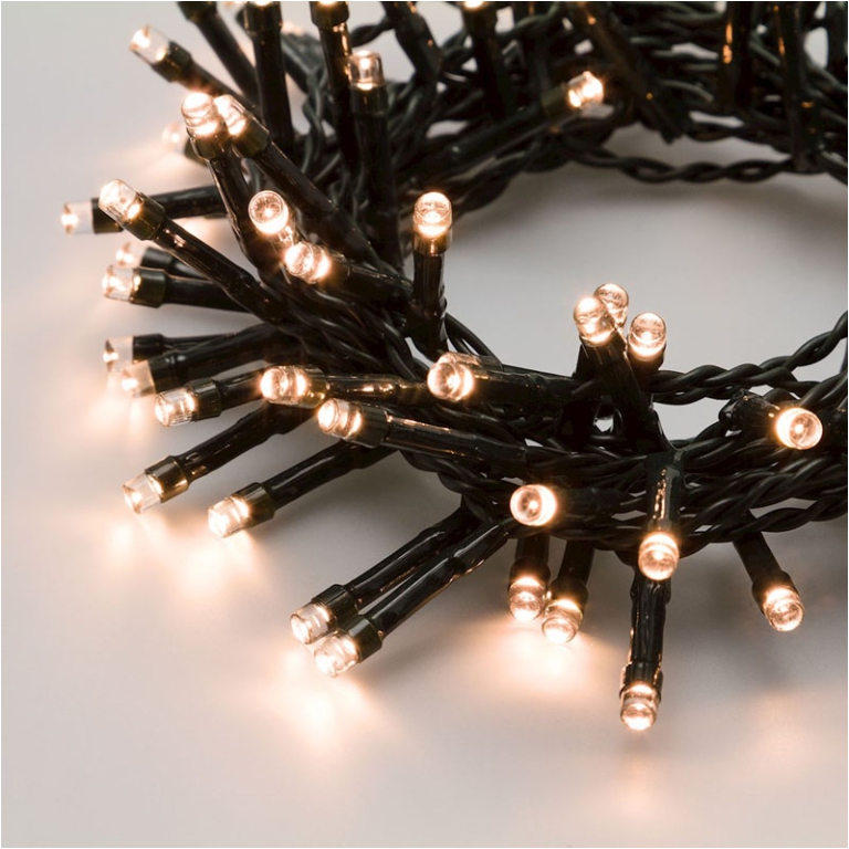 LUMINARIA 300 LED 12MT BIANCO CALDO BATTERIA ESTERNO