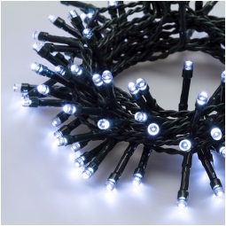 LUMINARIA 300 LED 12MT BIANCO FREDDO BATTERIA ESTERNO