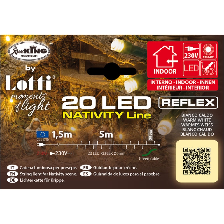 LUMINARIA 20 LED 5MT BIANCO CALDO PER PRESEPE 5